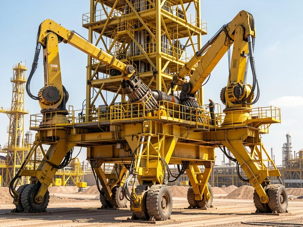 Torre de perforación automatizada en campo argentino