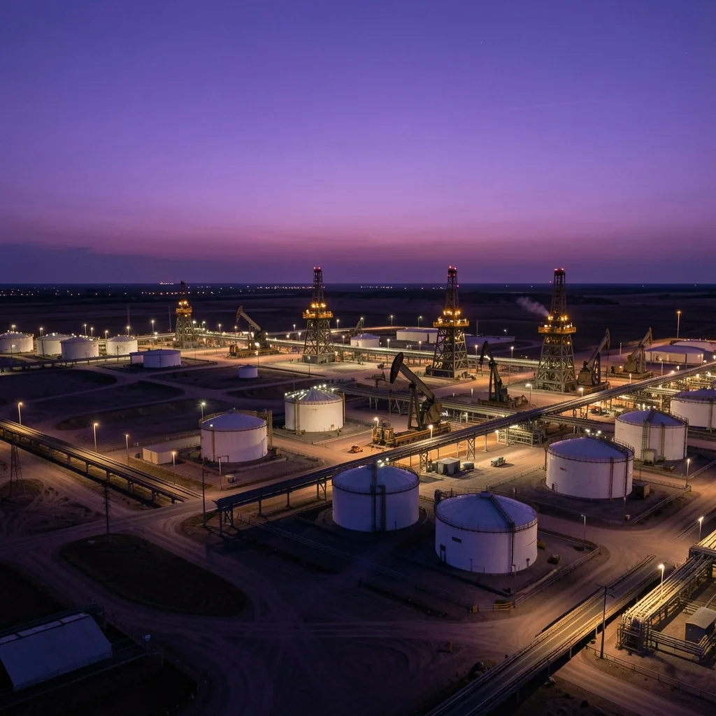 Instalaciones de extracción petrolera en Argentina
