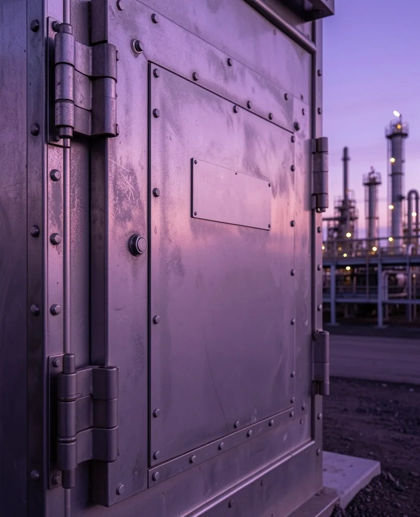 Cabinet de seguridad en una instalación petrolera